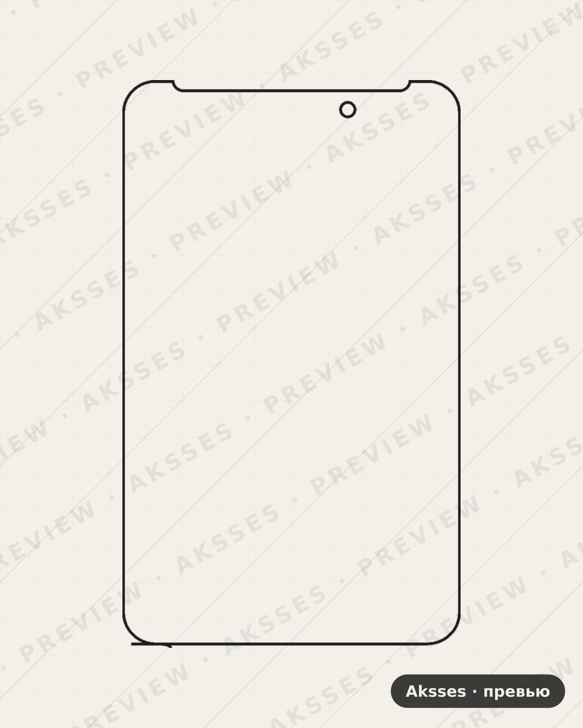 Лекало для Asus Fonepad 7 FE170CG, Front Full, Matte