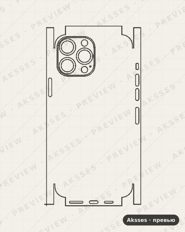 Лекало iPhone 13 Pro Max V2 для iPhone 13 Pro Max, All Inclusive, Clear