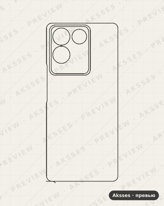 Лекало для Vivo S17e, Back