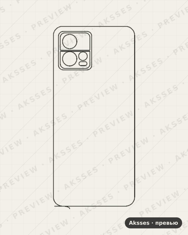 Лекало для Motorola Moto G72, Back