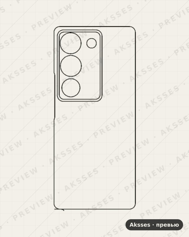 Лекало для Vivo S17, Back