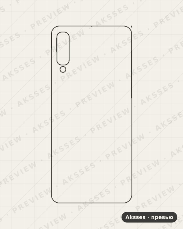 Лекало W20, W21, W22, W(2016), W(2017), W(2018), W(2019) W2019 для Samsung W (2019), Half Cover