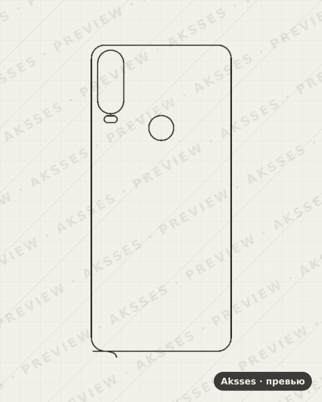 Лекало для Alcatel 3L 2020 (5029Y), Back