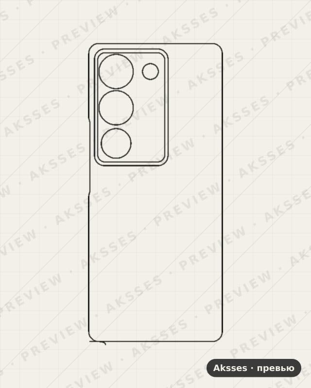 Лекало для Vivo S17t, Back
