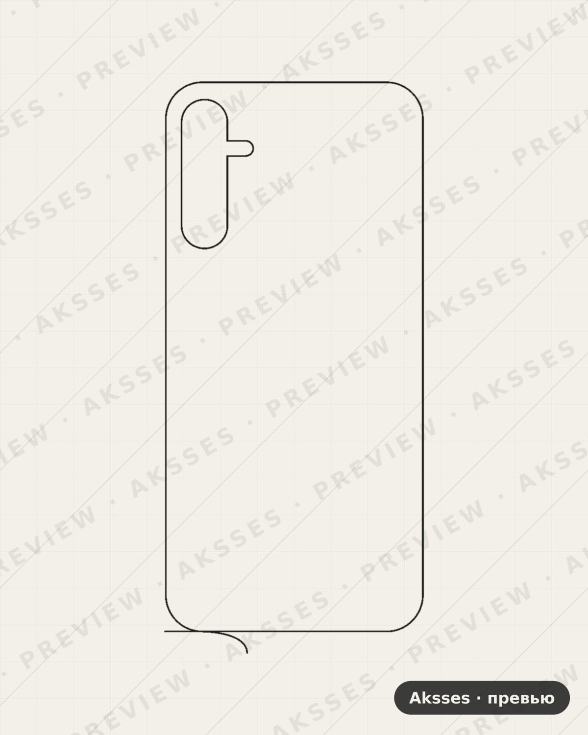 Лекало Galaxy A24 4G V2 для Samsung Galaxy A24 4G, Back, Clear