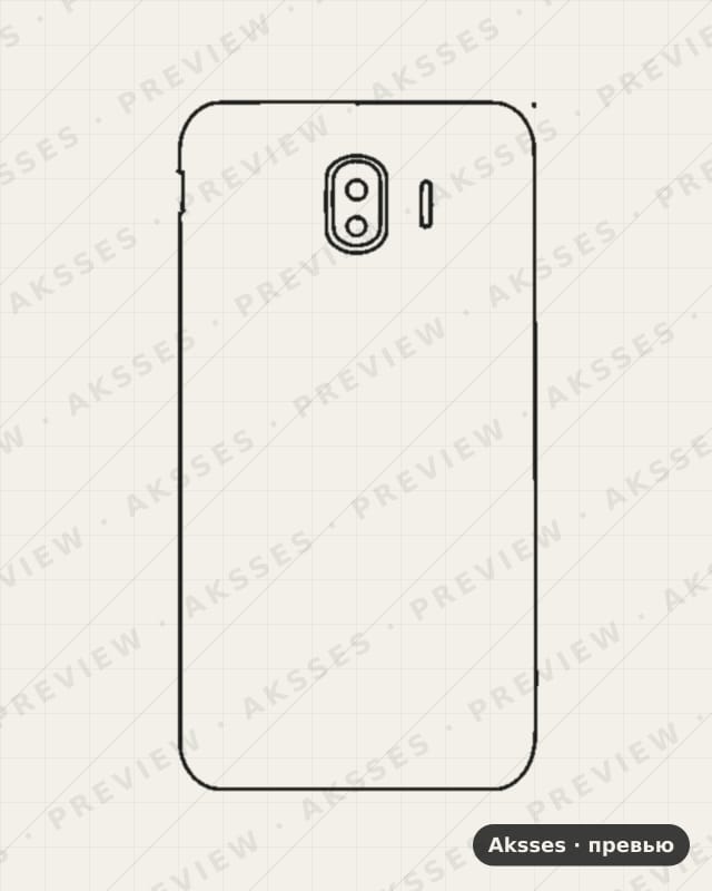 Лекало для Samsung Galaxy J4 2018, Half Cover