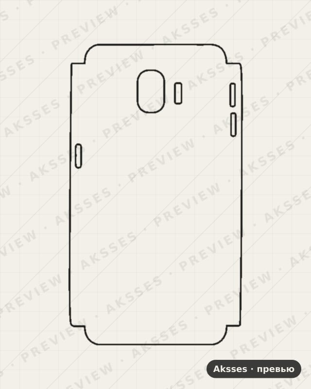 Лекало для Samsung Galaxy J4 2018, Half Cover