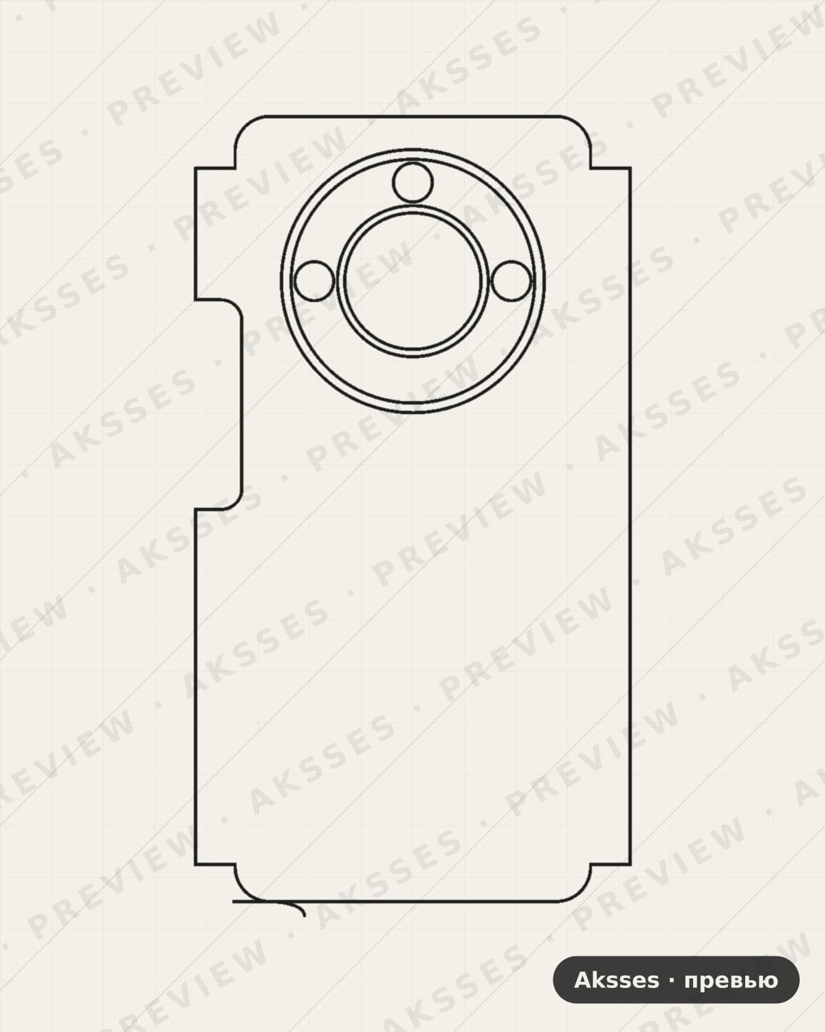 Лекало для Honor X50, Half Cover