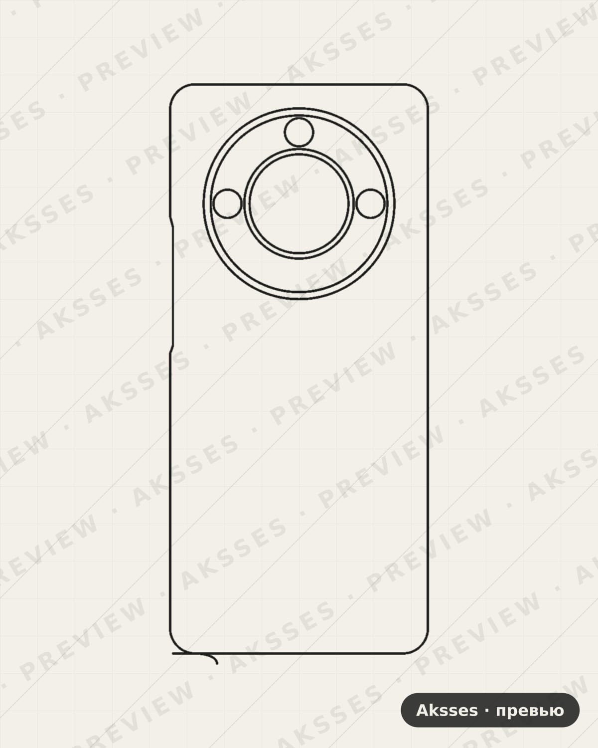 Лекало для Honor X50, Back