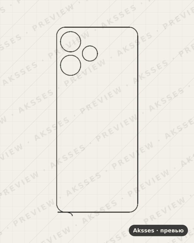 Лекало Redmi Note 12R для - SERIES Note 12R, Back