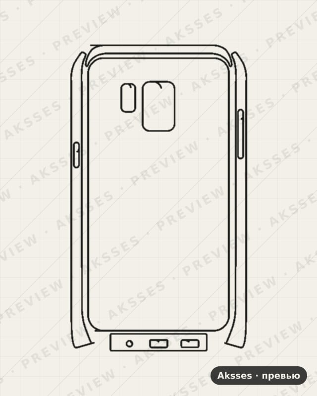 Лекало W20, W21, W22, W(2016), W(2017), W(2018), W(2019) W2017 для Samsung W (2017), Back All Inclusive