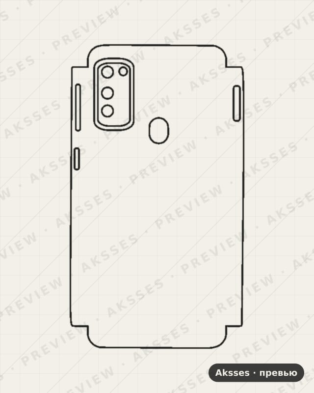 Лекало для Samsung Galaxy M30S, Half Cover