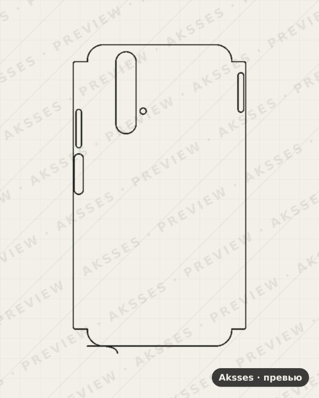 Лекало для Honor 20, Clear, Half Cover
