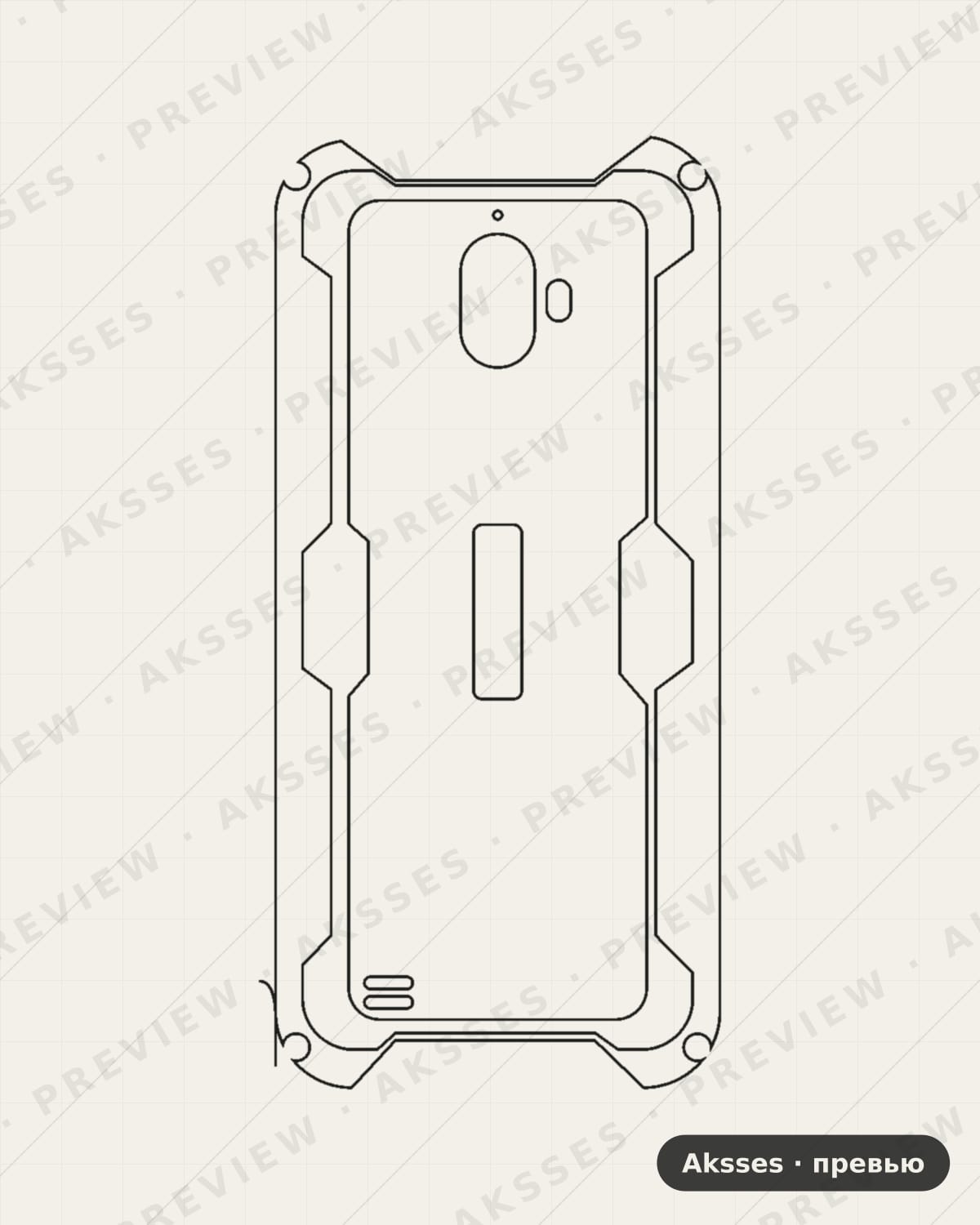 Лекало для Blackview BV5900, Back