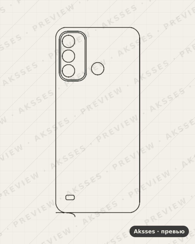 Лекало для ZTE Blade A53 Plus, Back