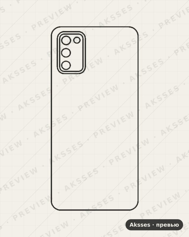 Лекало для Samsung Galaxy A02S, Back