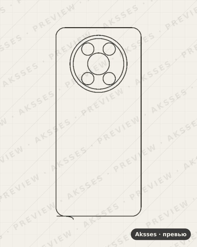 Лекало для ZTE Voyage 41, Back