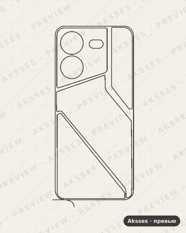 Лекало для Tecno Pova 5, Back