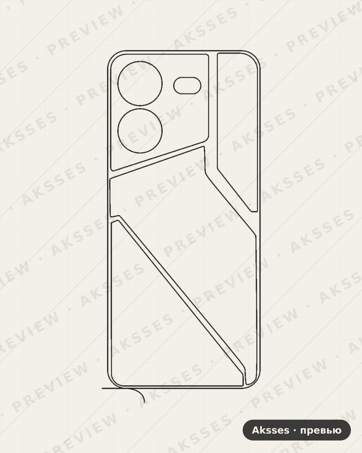 Лекало для Tecno Pova 5, Back