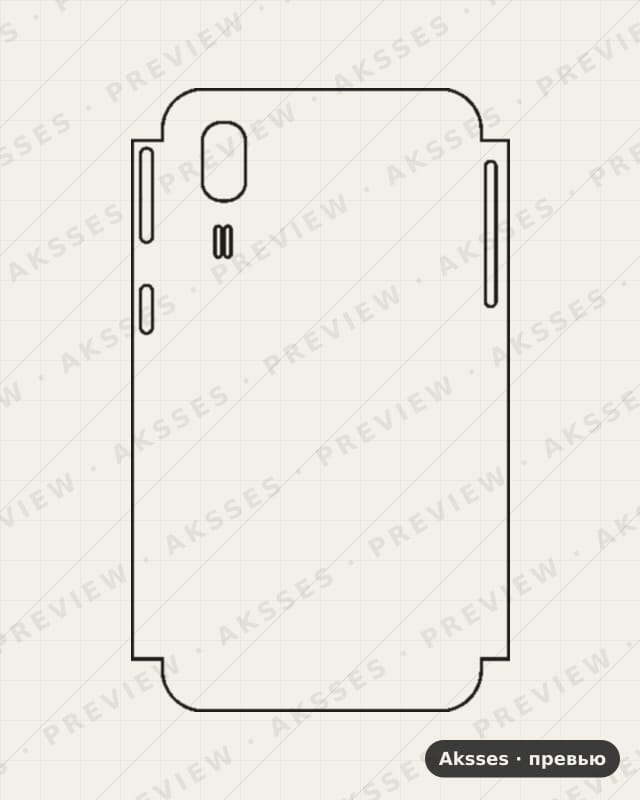 Лекало для Samsung Galaxy A2 Core, Half Cover
