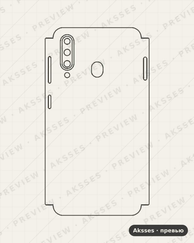 Лекало для Samsung Galaxy A60, Half Cover