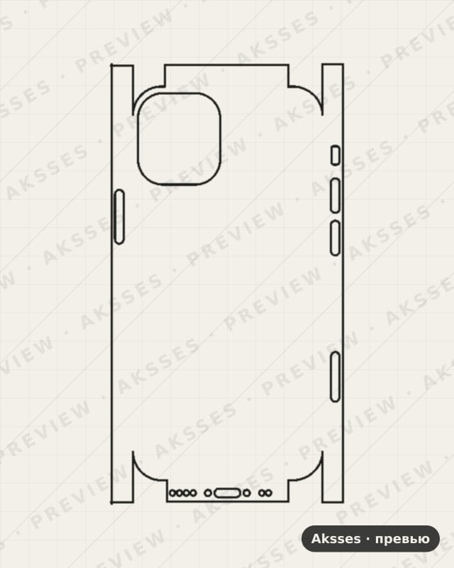 Лекало для iPhone 12 Mini, All Inclusive, Clear