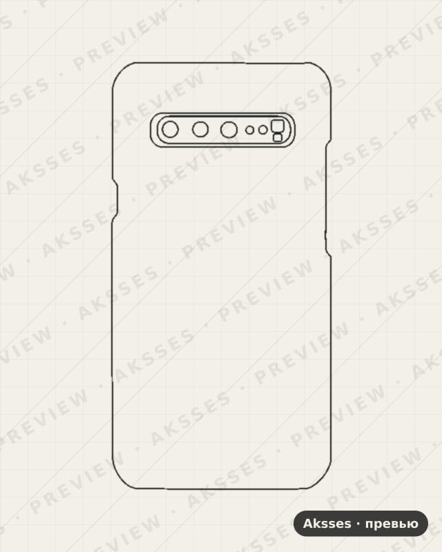 Лекало для Samsung Galaxy S10 5G, Half Cover