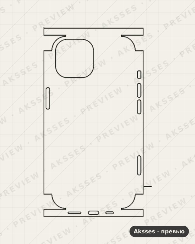 Лекало для iPhone 15, All Inclusive, Clear