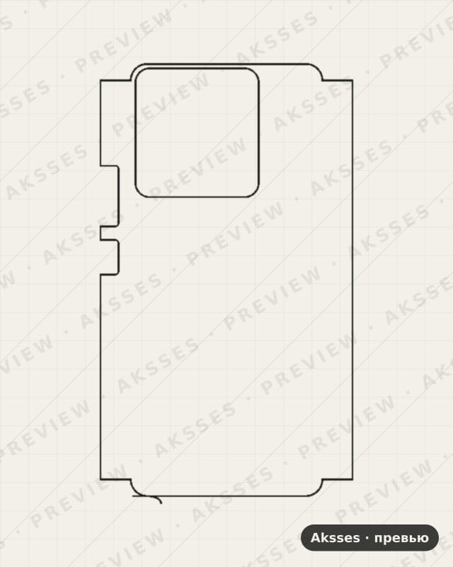 Лекало Redmi Note 13 Pro для - SERIES Note 13 Pro, Clear, Half Cover