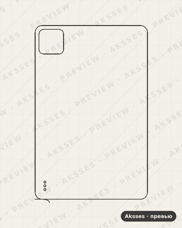 Лекало для Mi Pad 6, Back, Clear