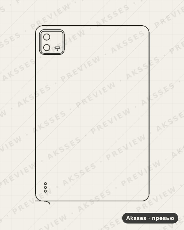 Лекало для Mi Pad 6, Back