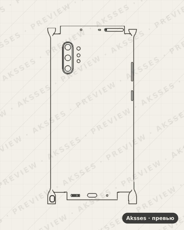 Лекало Note10 Plus для Samsung Galaxy Note 10 Plus, All Inclusive
