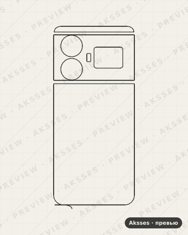 Лекало для GT-ser. REALME GT5, Back, Clear