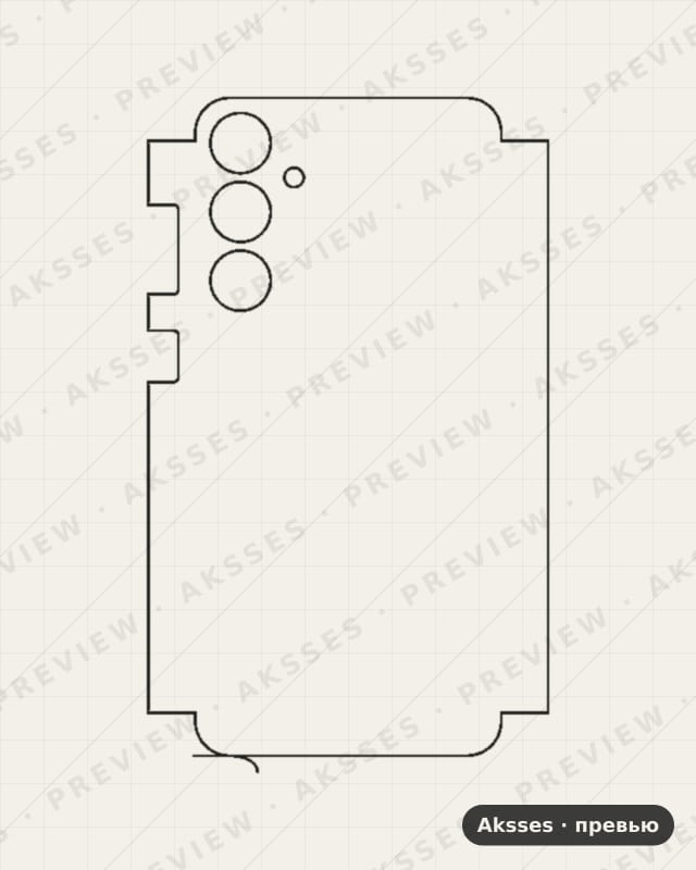 Лекало для Samsung Galaxy S23 FE, Clear, Half Cover