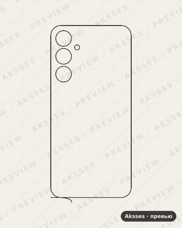 Лекало для Samsung Galaxy S23 FE, Back, Clear