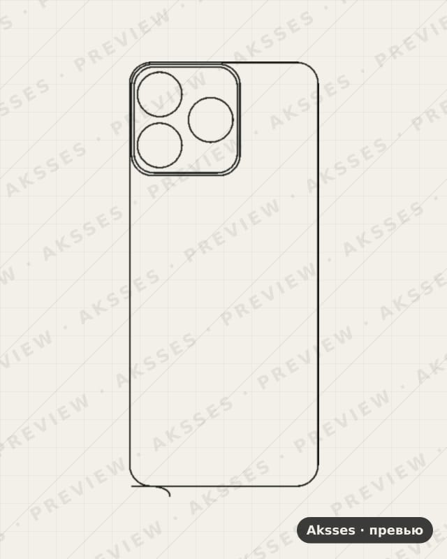 Лекало для ZTE Axon 50 Lite, Back
