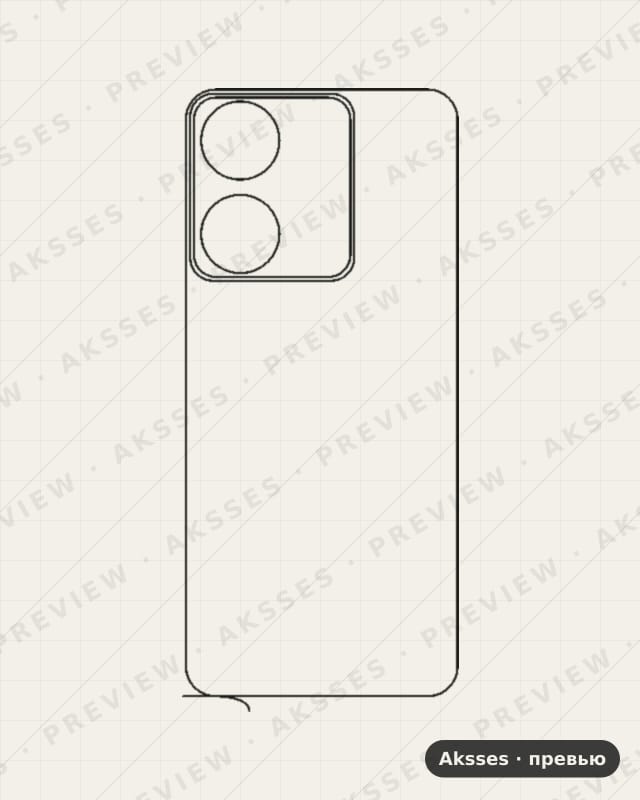 Лекало для Honor X5 Plus, Back