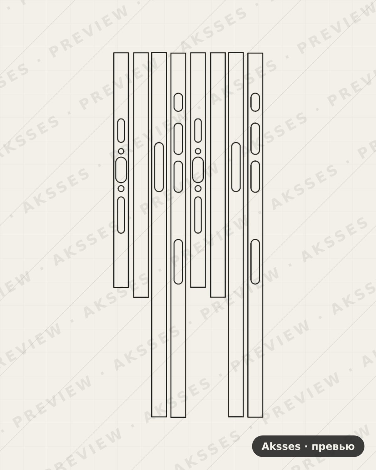 Лекало для iPhone 15 Pro Max, Clear, Side Part