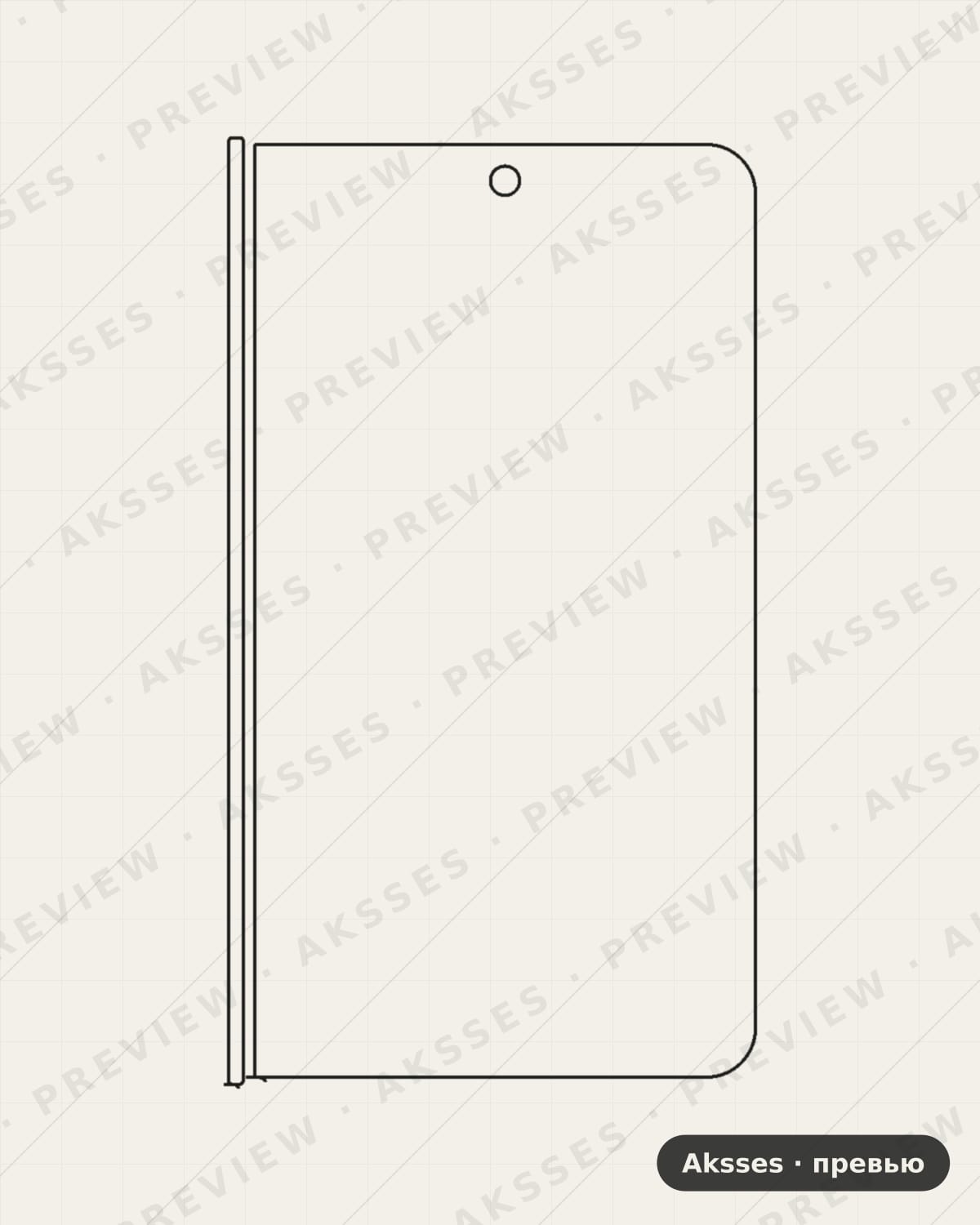 Лекало для Google Pixel Fold, Front Full, Matte