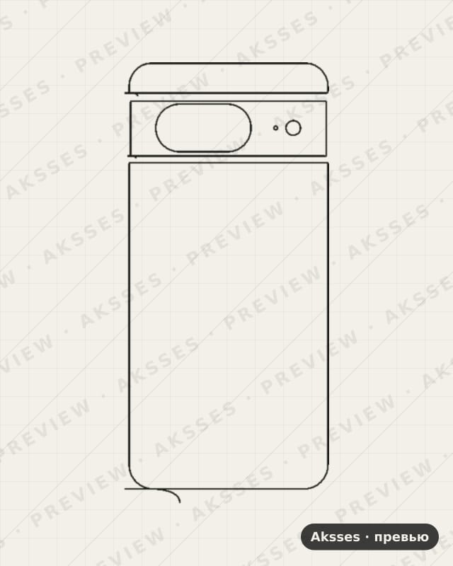 Лекало для Google Pixel 8, Back, Clear