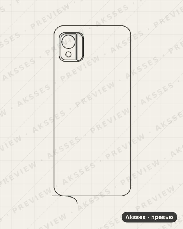 Лекало для Nokia C110, Back