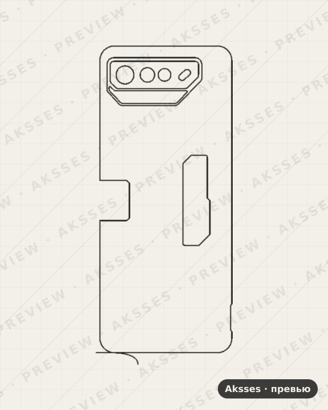 Лекало для Asus ROG Phone 7 Ultimate, Back