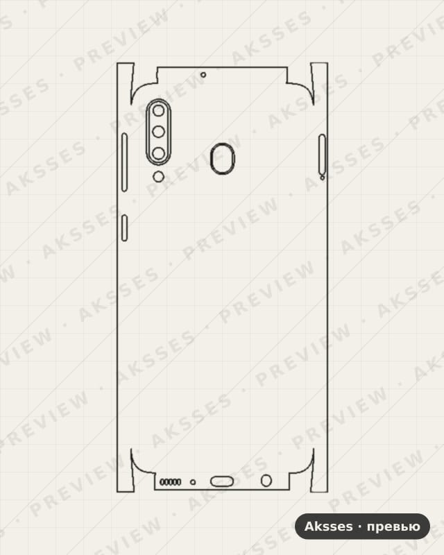 Лекало для Samsung Galaxy M30, All Inclusive