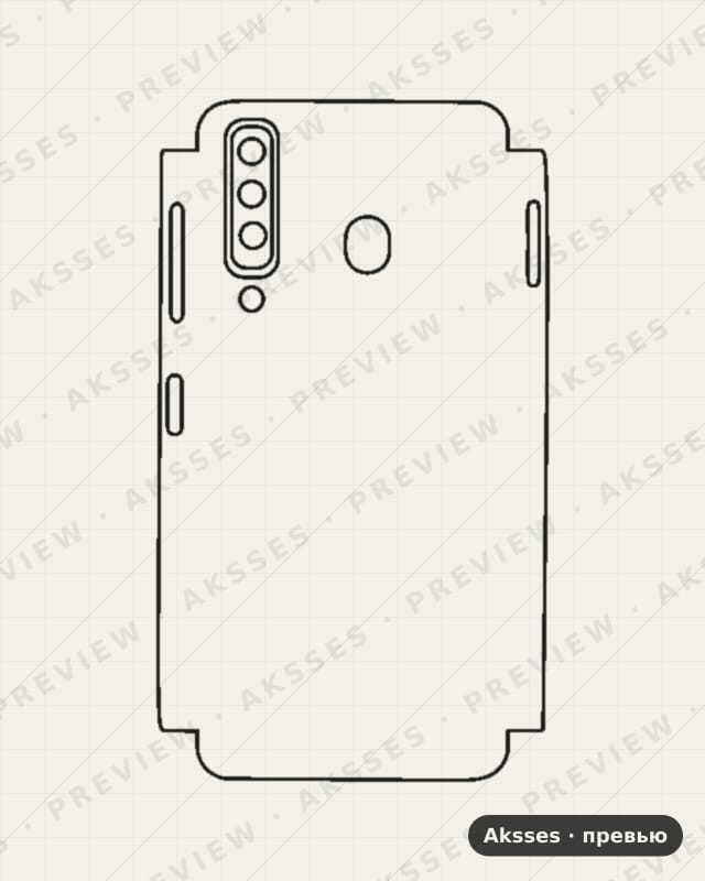 Лекало для Samsung Galaxy M30, Half Cover