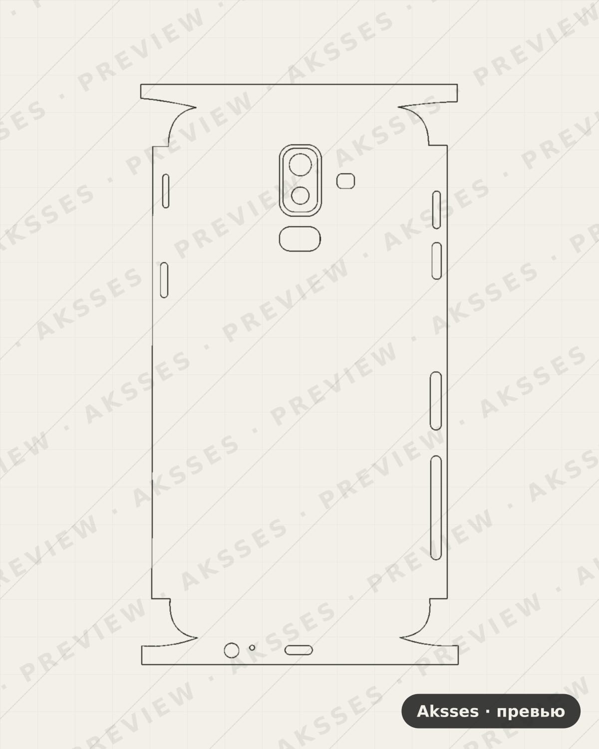 Лекало J1, J2, J3, J4, J5, J6, J7, J8 J8 для Samsung Galaxy J8, All Inclusive
