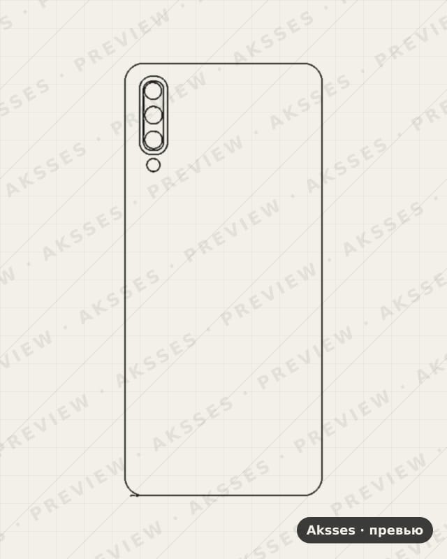 Лекало для Samsung Galaxy A70, Back Cover