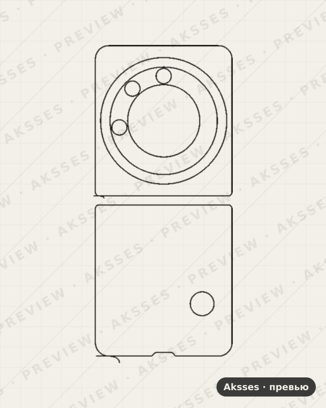 Лекало для Tecno Phantom V Flip, Back