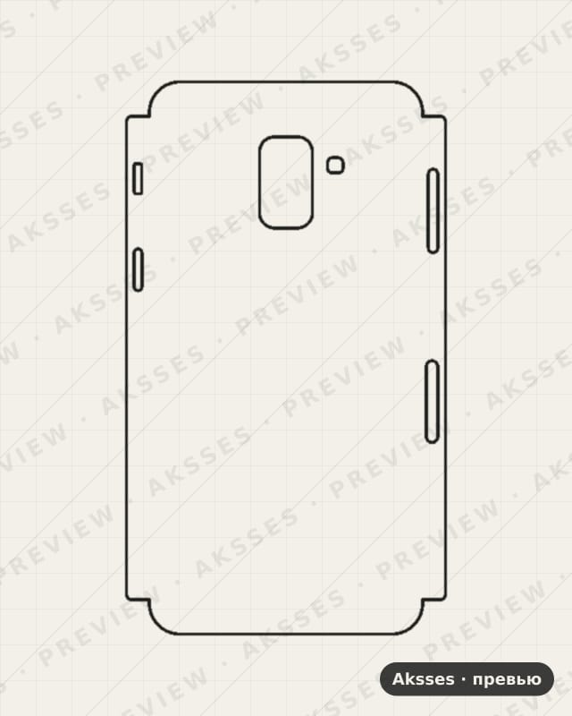 Лекало A01, A02, A03, A1, A2, A3, A4, A5, A6, A7, A8, A9 A8 для Samsung Galaxy A8 (2018), Half Cover