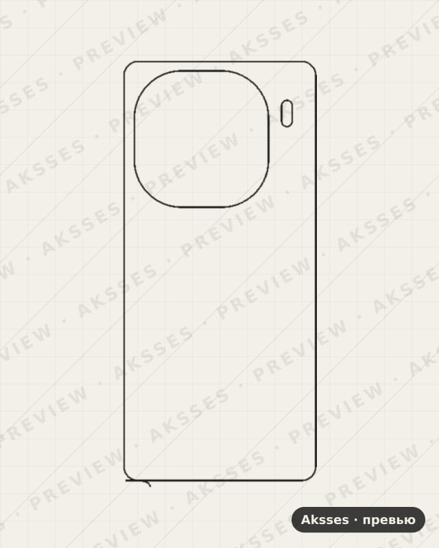 Лекало для Vivo iQOO 12, Back, Clear