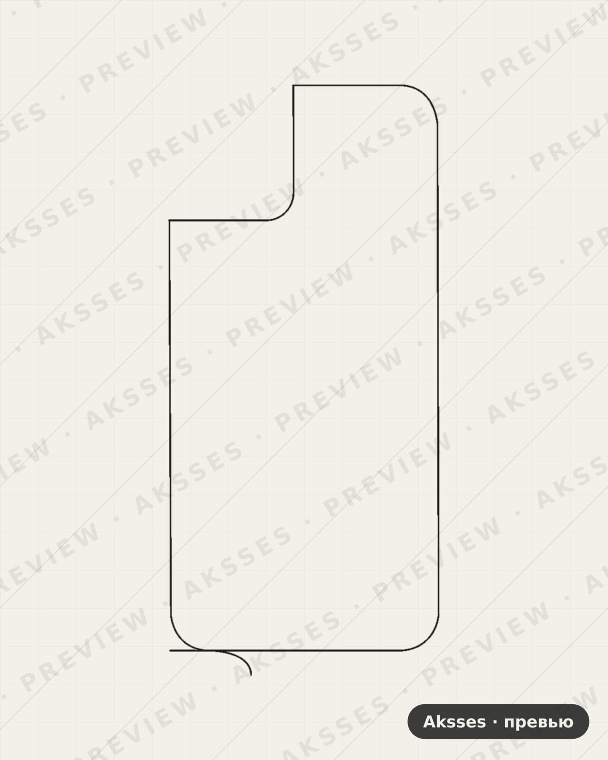 Лекало для iPhone 12 Pro, Back, Transparent
